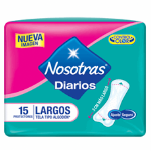 Protectores Nosotras Diarios Largos X 15 Und - Nosotras