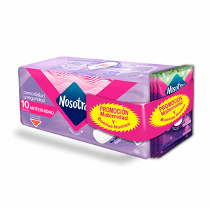 Toallas Higienicas Nosotras Maternidad X 10 Unidades + Gratis 3 Nosotras Buenas Noches - Nosotras