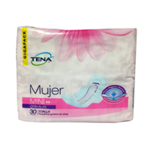 Tena Mujer Mini Toalla Discreta C/alas X 30 Unds - Sin Asignar