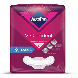Toallas Higienicas Nosotras V-confident Larga Bolsa X 6 Unidades - Nosotras