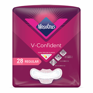 Toallas Higienicas Nosotras V-confident Regular Bolsa X 28 Unidades - Nosotras