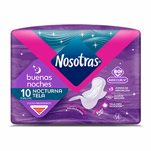 Nosotras Buenas Noches Max Cur-v X 10 Toallas - Sin Asignar