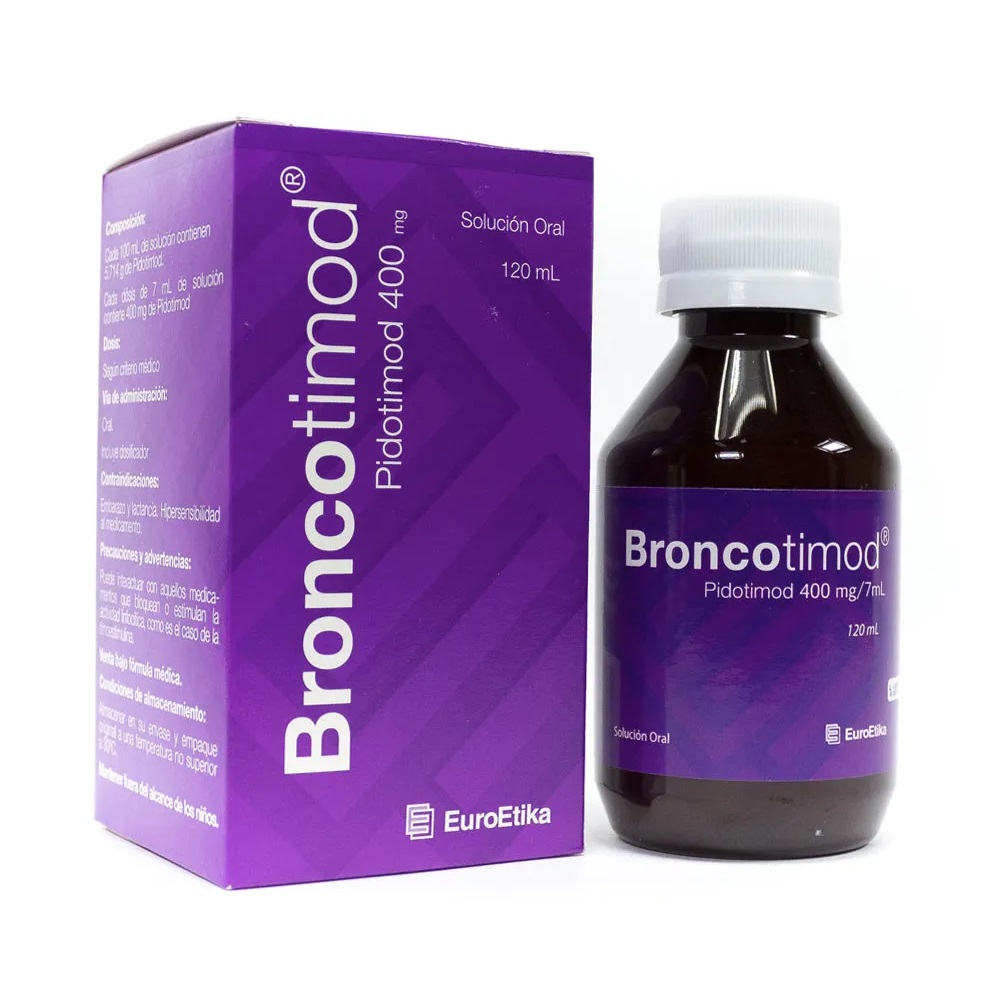 Broncotimod 400 Mg Solución Oral Frasco X 120 Ml - Broncotimod