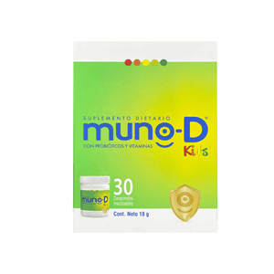 Muno-d Kids Probioticos+vit Fco X 30 Comprimidos Masticables S/dietario - Sin Asignar