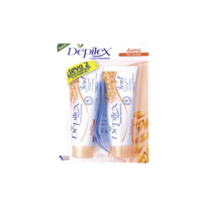 Depilex Crema Depilatoria Piel Sensible (avena) X 100 Gr (2 X 1) - Depilex