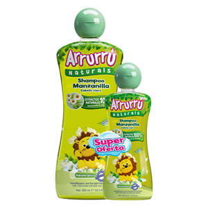 Shampoo Arrurru Naturals Manzanilla Frasco X 400 Ml + Shampoo X 220 Ml Super Oferta - Arrurru