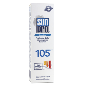 Protector Solar Sun Pro Familiar Triple Protección Spf 105 Tubo X 120 G - Sun  Pro