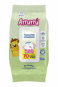 Arrurru Bivien Toallitas Humedas Extra Acolchonad Aloe & Manzani X 70 Und P/e - Arrurru
