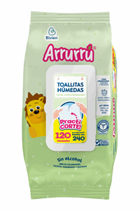 Arrurru Bivien Toallitas Humedas Extra Acolchonad Aloe & Manzani X 120 Und P/ - Arrurru