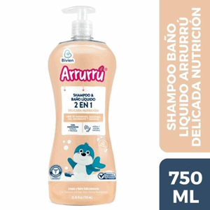 Arrurru Bivien Shampoo Y Baño Liq 2 En 1 Delicada Nutricion X 750 Ml (avena) - Arrurru
