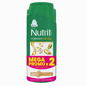 Nutrit Ultra Champu Cuidado Natural Bivien X 600 Ml+acond X 550 Ml (p/especial) - Sin Asignar