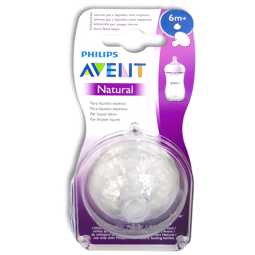 Tetina Natural Liquidos Espesos Philips Avent +6 - Farmacia Online