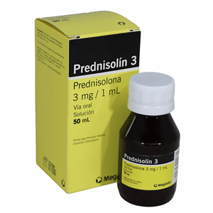 Prednisolin 3 Mg / 1 Ml Solución Oral Frasco X 50 Ml - Prednisolin