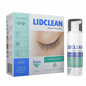 Lidclean Esuma Limp Parpados/pestañas Kit Fco X 50 Ml+100 Gasas+gafas+20 Aplic - Lidclean
