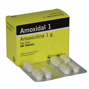 Amoxidal 1 G Caja X 28 Tabletas - Amoxidal