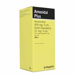 Amoxidal Plus 400 / 57mg / 5ml Polvo Frasco X 100 Ml Polvo Reconstituir Suspención Oral - Amoxidal 