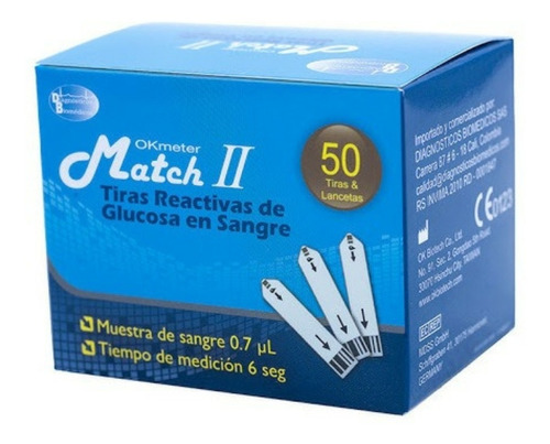 Tiras Reactivas De Glucosa En Sagre Okmeter Match X 50 - Okmeter