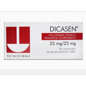 Dicasen 25mg / 25mg Caja X 20 Comprimidos - Dicasen