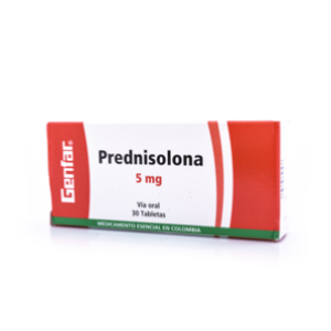 Prednisolona 5 Mg Caja X 30 Tabletas - Genfar