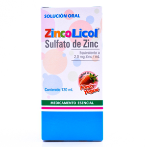 Zinco Licol 2 Mg / Ml Solución Oral Fresa Yogue Frasco X 120 Ml - Zinco