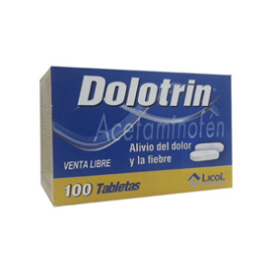 Dolotrin 325 Mg X 100 Tabletas - Dolotrin