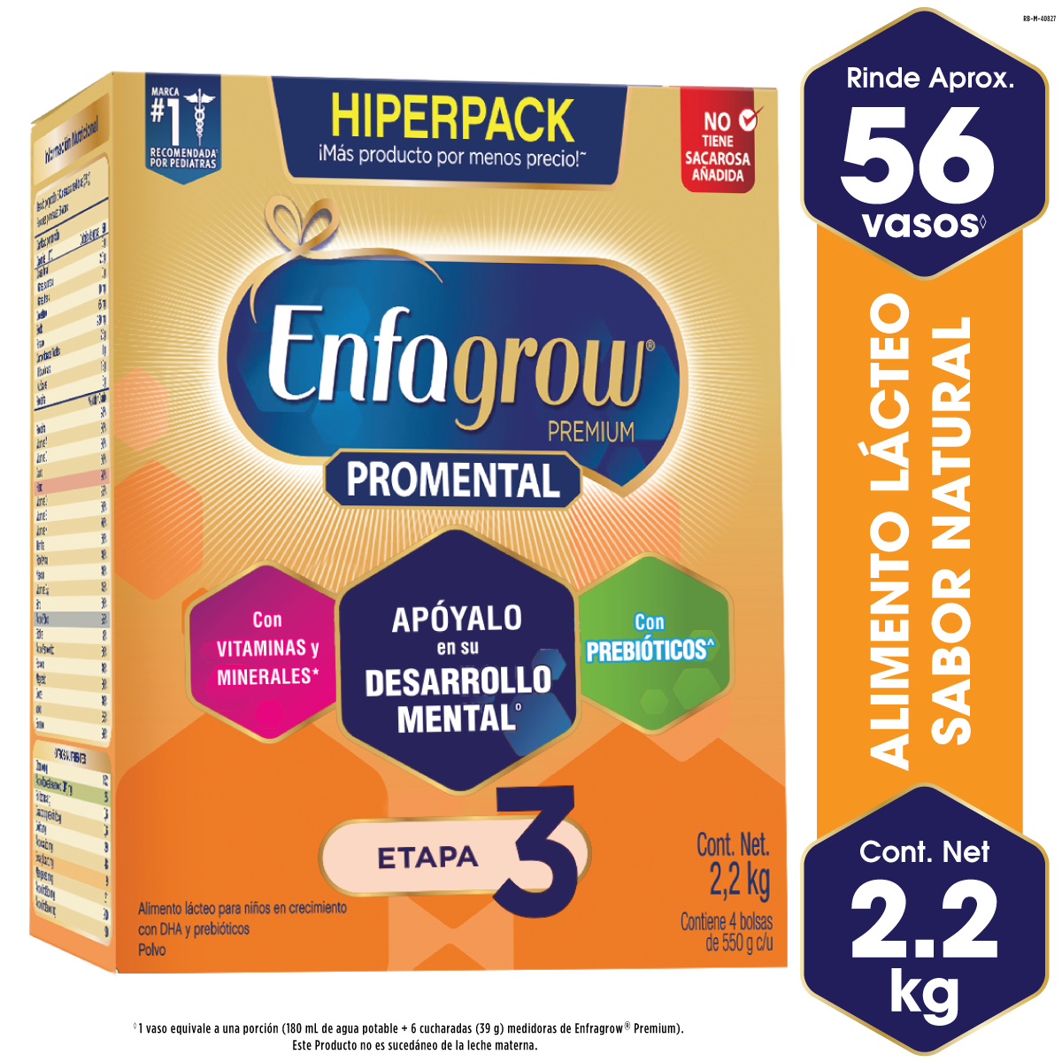 Leche Enfagrow Premium 3 Promental Con Mfgm Hiperpack Caja X2.2kg - Enfragrow