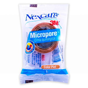 Micropore Nexcare Piel 1`x3m (24x3) En Bolsa - 3m