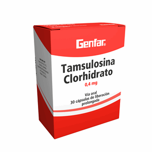 Tamsulosina Clorhidrato Genfar 0.4 Mg Caja X 30 Capsulas Liberacion Prolongada - Genfar