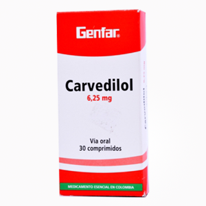 Carvedilol Genfar 6.25 Mg Caja X 30 Comprimidos - Genfar