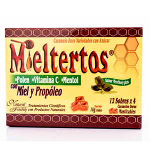 Mieltertos Miel Y Propolio X 12 Sobres De 4 Pastillas - Mieltertos