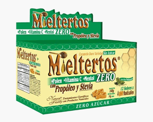 Mieltertos Zero Caja X 12 Sobres De 4 Pastillas Masticables - Sin Asignar