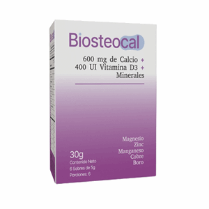 Biosteocal 600mg+400ui+minerales Polvo Caja X 6 Sobres De 5 Gr C/u (30gr) - Sin Asignar