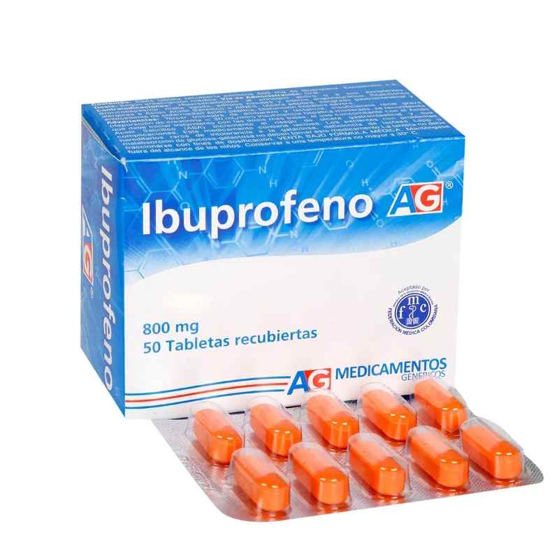 Ibuprofeno Ag 800 Mg Caja X 50 Tabletas - Ag