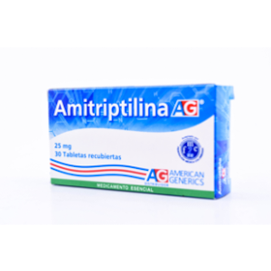 Amitriptilina Ag 25 Mg Caja X 30 Tabletas Recubiertas - Ag