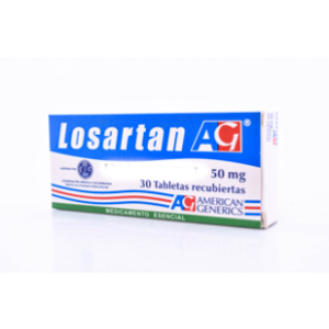 Losartan Ag 50 Mg Caja X 30 Tabletas Recubiertas - Ag
