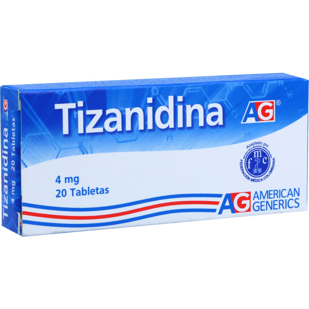 Tizanidina A-g 4 Mg X 20 Tabletas. - Tizanidina  Ag