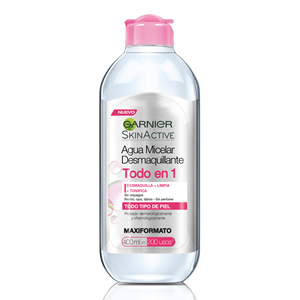 Agua Micelar Garnier Skin Active Todo En 1 Vog Fco X 400 Ml - Garnier
