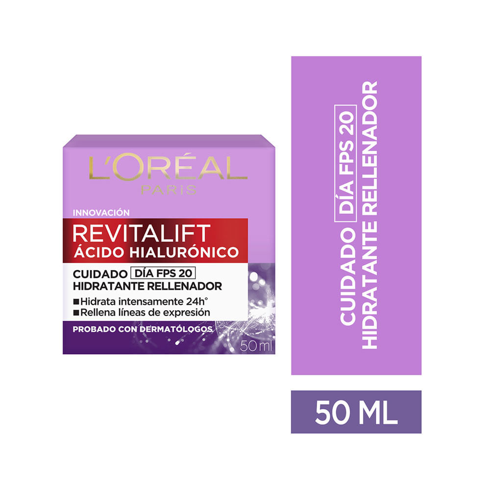 Revitalift Acido Hialuronico Cuid Día Fps 20 Crema Pote X 50 Ml - Sin Asignar