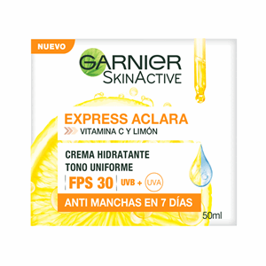 Garnier Skin Active Express Aclara Crema Hidrat Fps 30 T/unif Fcox 50 Ml(51gr) - Garnier