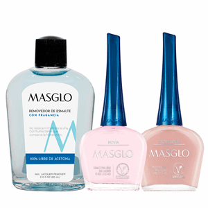 Set #264 Esmalte Masglo Dominante+novia+removedor X 60 Ml C/fragancia - Sin Asignar