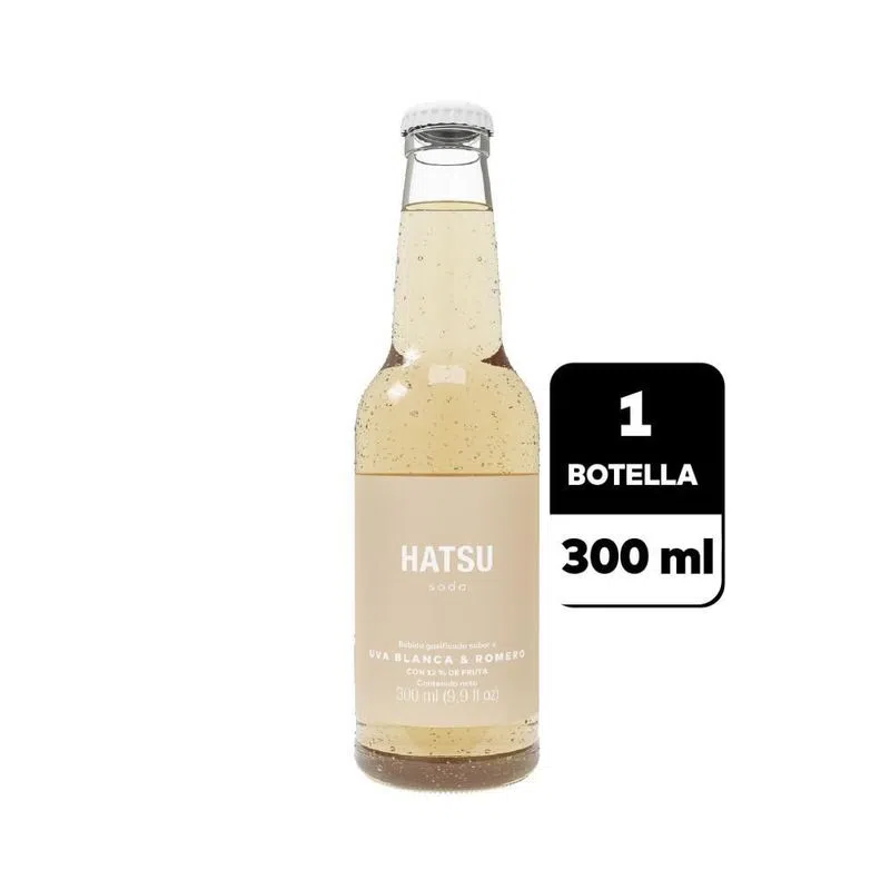 Hatsu Soda Uva Blanca Y Romero X 300 Ml - Sin Asignar