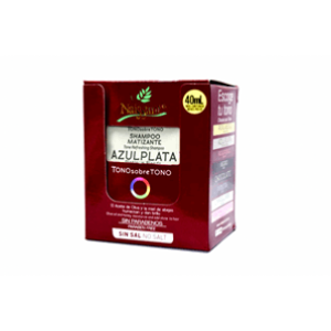 Naissant Shampoo Matizante Tono S/tono Azul Plata Display X 12 Sobres X 40 Ml - Naissant