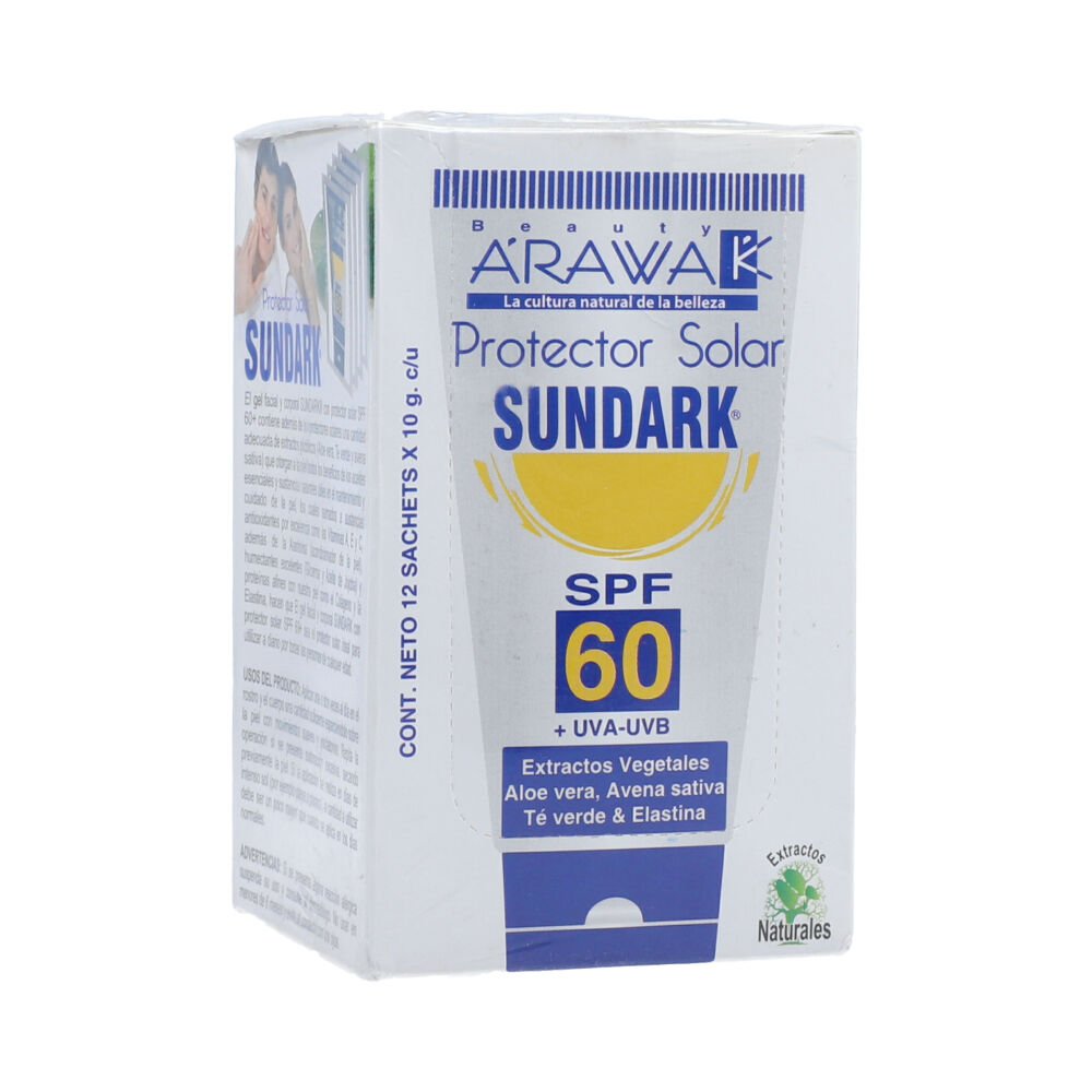Protector Solar Sundark Gel Spf 60 Display X 12 Sobres - Sundark