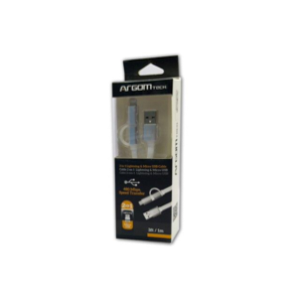 Cable 2 En 1 Lightning Y Micro Usb Argom-cb-0058 Iphone Y Smarthphone (3ft/1m) - Cable  Usb