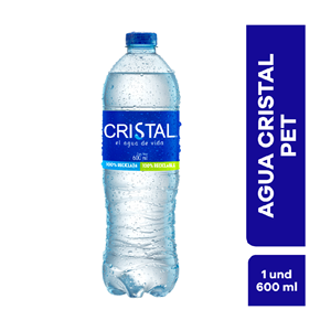 Agua Cristal Pet X 600 Ml - Cristal