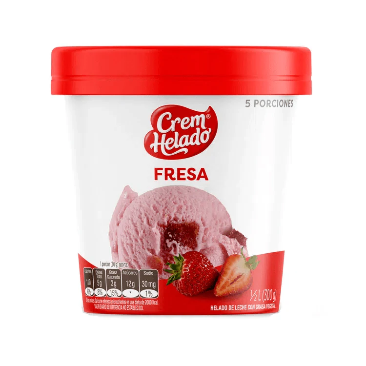 Helado Crem Helado Fresa Tarro X 1/2 Litro - #n/d