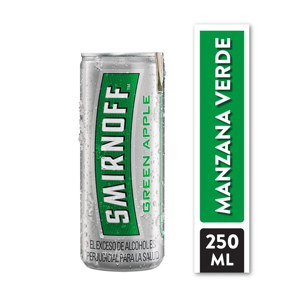 Smirnoff Ice Green Apple Lata X 250 Ml - Sin Asignar