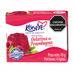Gelatina Frambuesa Konfyt S/azucar Caja X 10 Gr - Sin Asignar