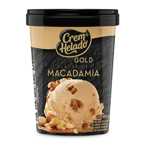 Helado Crem Helado Gold Placer De Macadamia Tarro X 600 Gr 1l - Sin Asignar