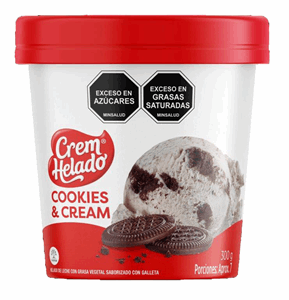 Vaso Crem Helado Cookies & Cream X 300 Gr Medio Litro - Sin Asignar